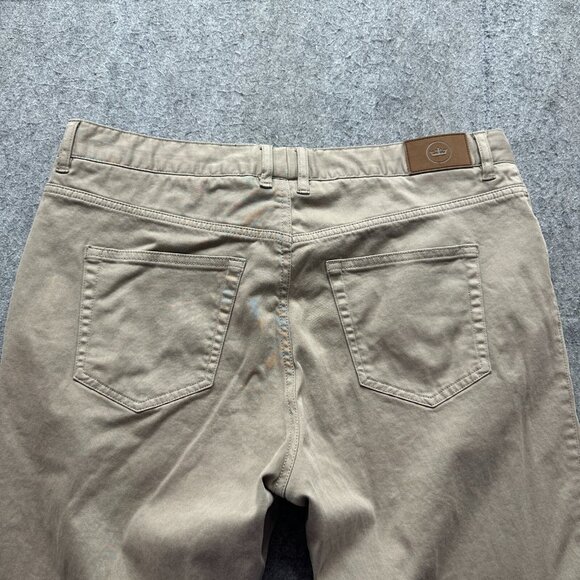 Peter Millar 5-Pocket Pants Men 38 x 31 Beige Khaki Stretch Ultimate Sateen - Picture 6 of 16